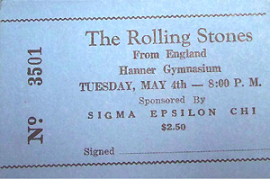 Rolling Stones Ticket Stub (1965)